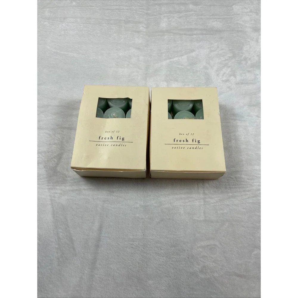 Pier 1 Imports Fresh Fig Votive Candles 24 Count‎ Green Scented Discontinued